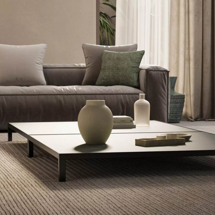 Coffee table LAGO MORTEX STONE Rec High 140