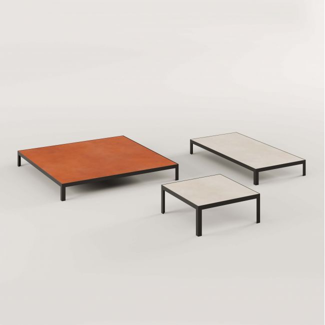Coffee table LAGO MORTEX STONE Rec Low 140