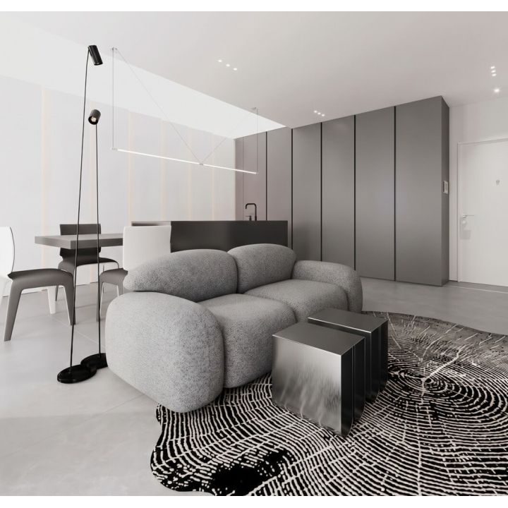 Modular sofa GLOBE 21 Polar Silver