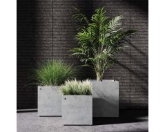 Outdoor Planter REGLITO CUBE 70 Concrete stone