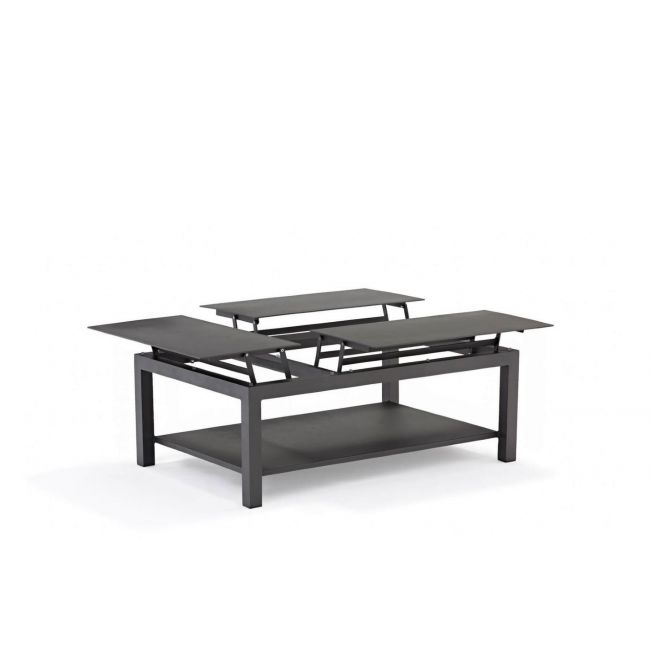 LIFT anthracite coffee table with adjustable height