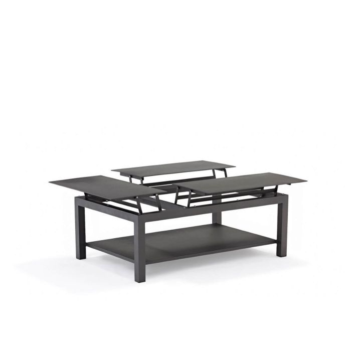 LIFT anthracite coffee table with adjustable height