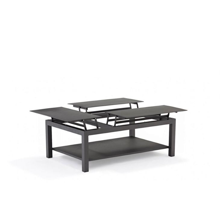 LIFT anthracite coffee table with adjustable height