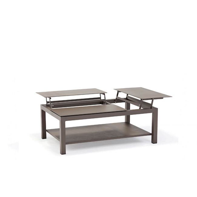LIFT taupe coffee table with adjustable height