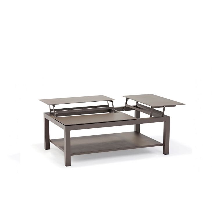 LIFT taupe coffee table with adjustable height