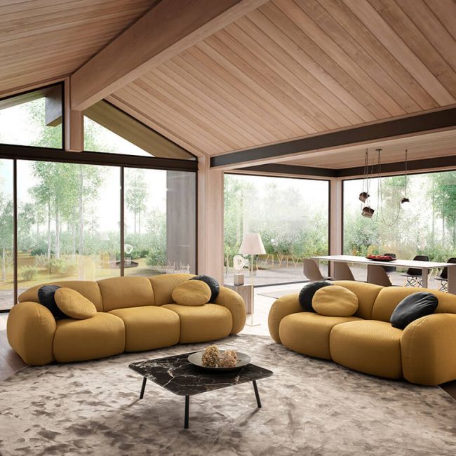 Modulinė sofa GLOBE 31 Tecno Mustard