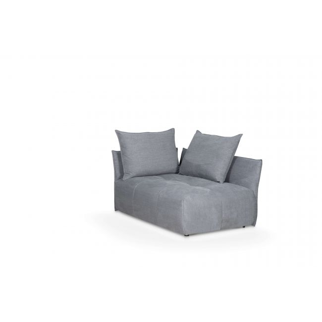 PALACE Sofa module wide armrest left Key West Dark Grey