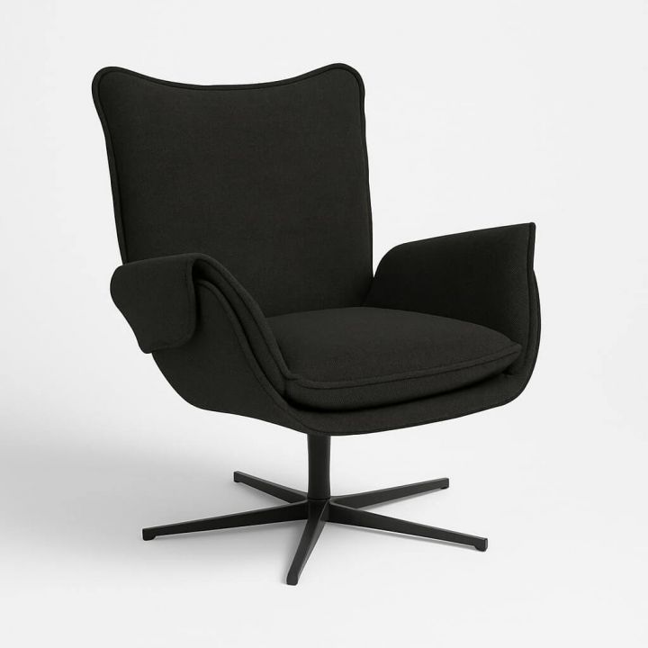 EDEN fotelis su Cross koja juoda - Key West Charcoal