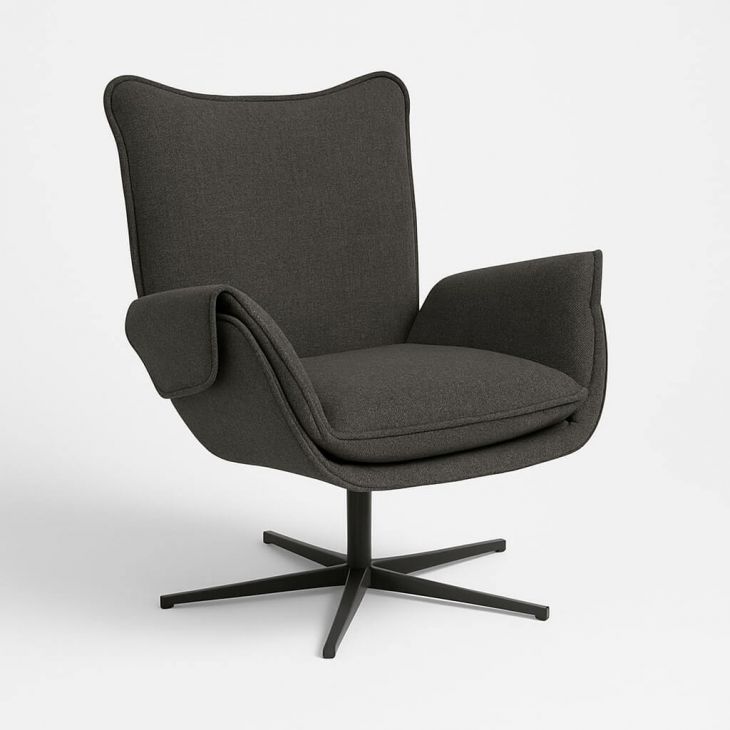 EDEN fotelis su Cross koja juoda - Key West Dark Grey