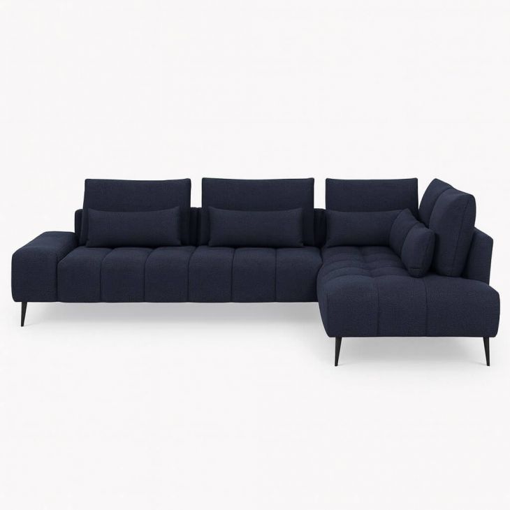 GIANNI 3-OTM kampinė sofa kojos juodos - Colona Navy