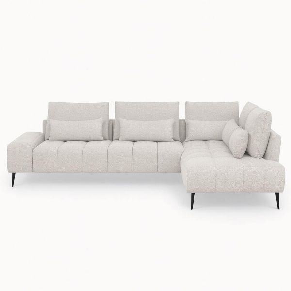 GIANNI 3-OTM corner sofa feet black - Colona Silver