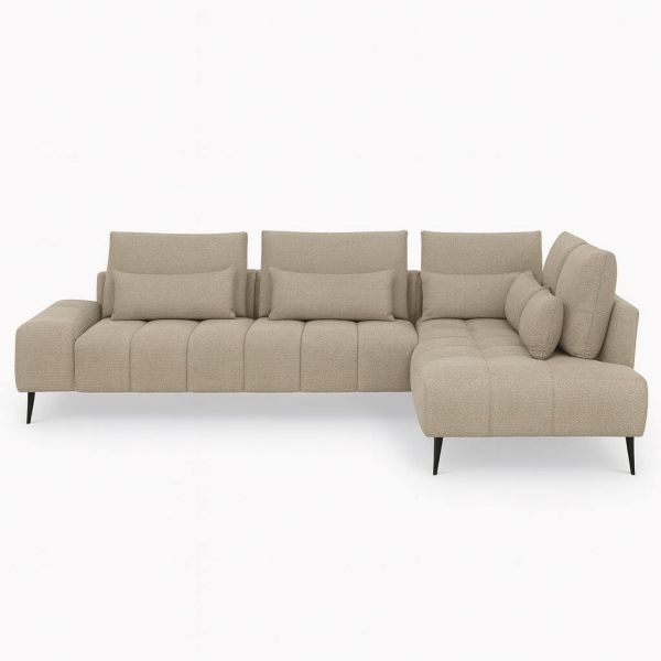 GIANNI 3-OTM corner sofa feet black - Colona Taupe