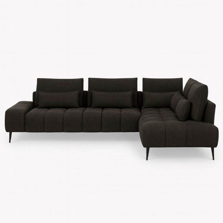 GIANNI 3-OTM kampinė sofa kojos juodos - Colona Titan