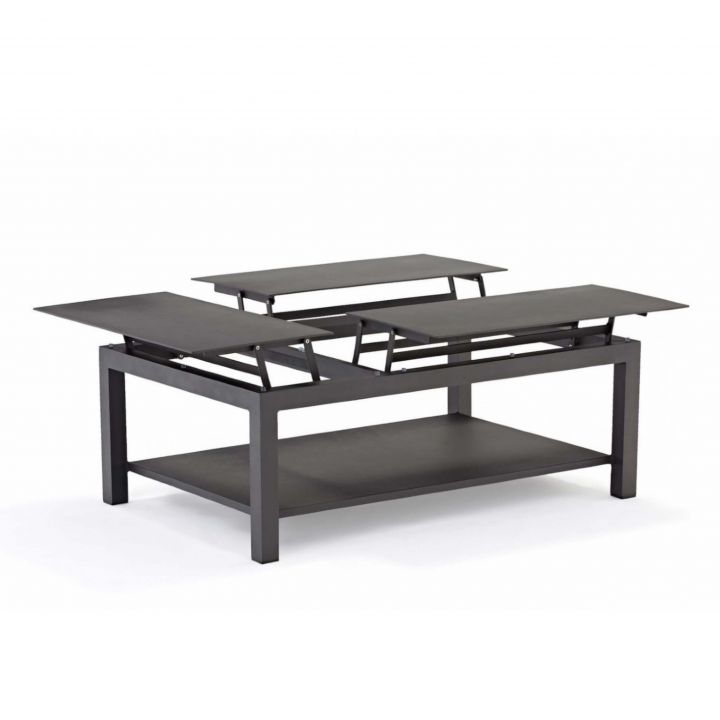 LIFT anthracite coffee table with adjustable height