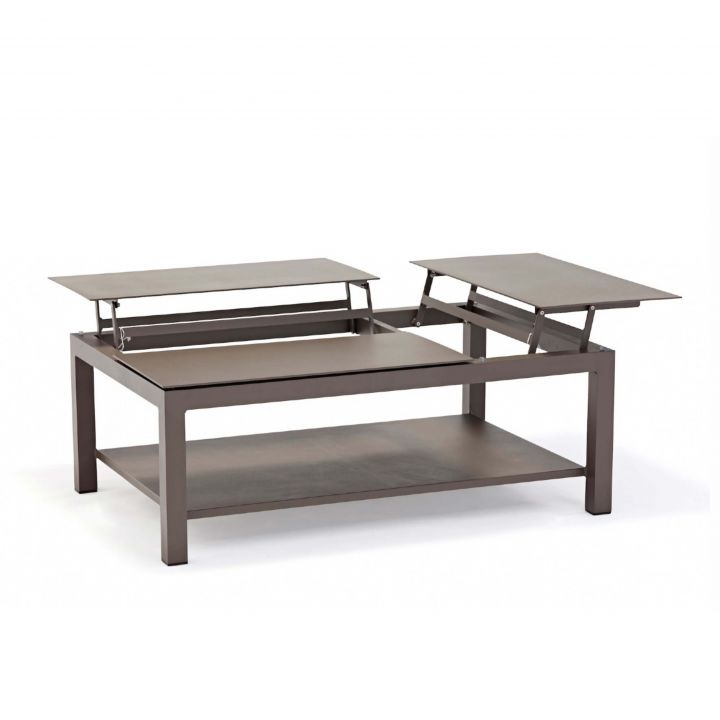 LIFT taupe coffee table with adjustable height