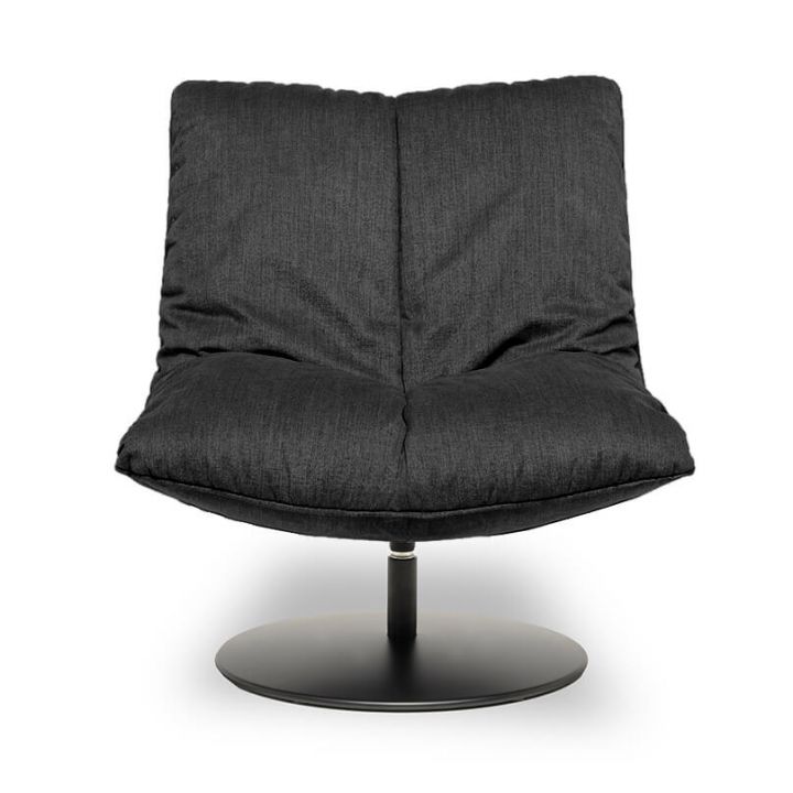 SOFTIE fotelis Plate koja juoda - Key West Charcoal