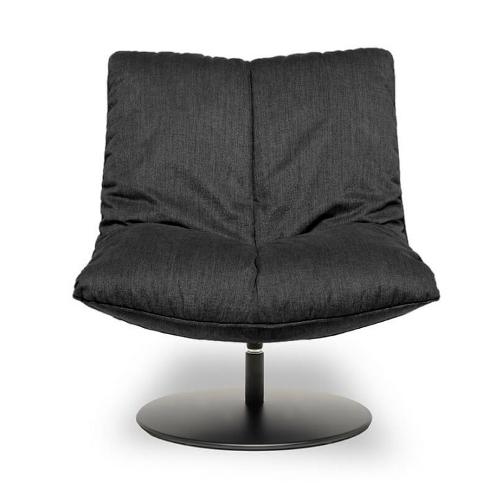 SOFTIE fotelis Plate koja juoda - Key West Charcoal