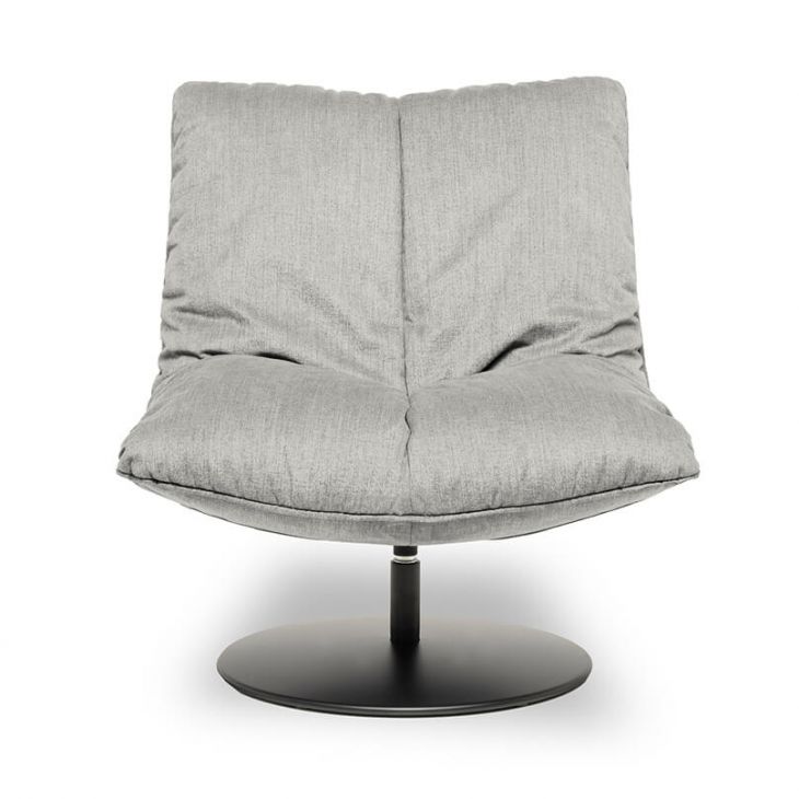 SOFTIE fotelis Plate koja juoda - Key West Light Grey