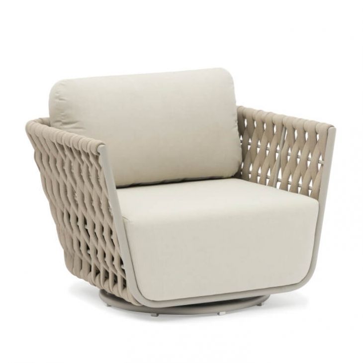 HUG swivel armchair Greige