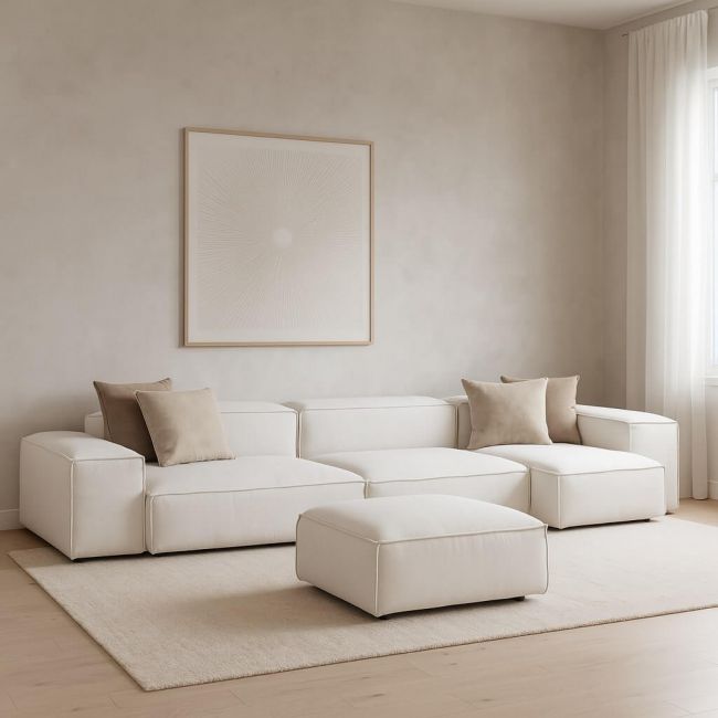Modulinės sofos komplektas PUZZLE 91 Mirabela White