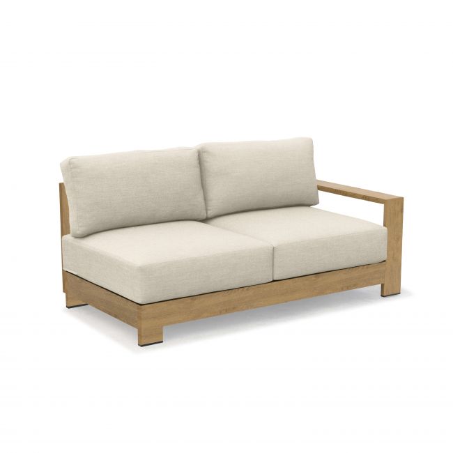 SKY sofa dvivietė su kairiuoju porankiu ąžuolo imitacija