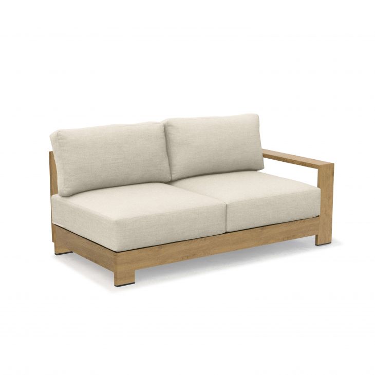 SKY 2-seater sofa left side, oak